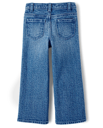 Jean large en Denim extensible avec poches plaquées pour Fille - Little Essentials
