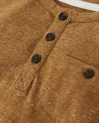 Boys Pocket Henley Top - Classroom Cutie
