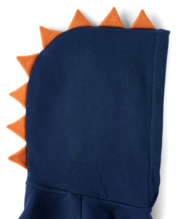 Sudadera con capucha de polar con dinosaurio bordado para niños - Classroom Cutie