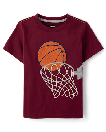 Boys Embroidered Basketball Top - Classroom Cutie