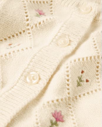 Baby Girls Embroidered Floral Cardigan - Homegrown by Gymboree