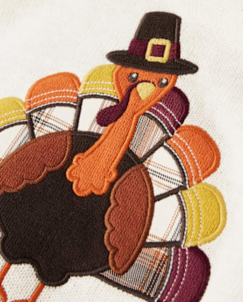 Chaleco Suéteres De Pavo Bordado Para Niño - Aventuras De Otoño