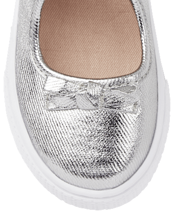 Girls Metallic Bow Mary Jane Shoes - Classroom Cutie