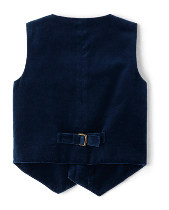 Boys Velvet Suit Vest - Royal Christmas