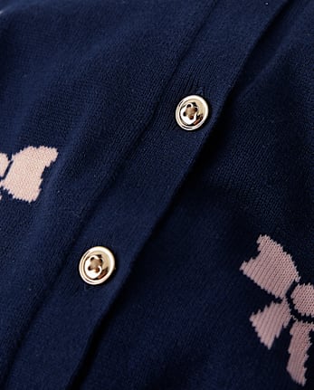 Girls Bow Cardigan - Classroom Cutie