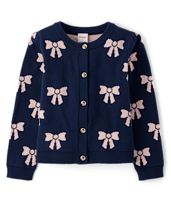 Girls Bow Cardigan - Classroom Cutie