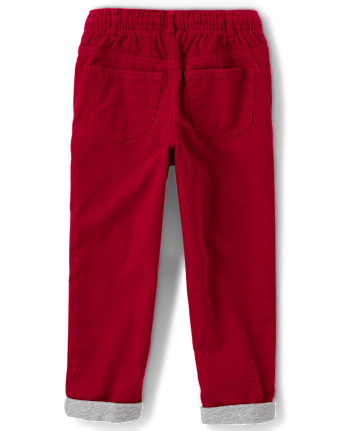 Boys Corduroy Pull On Roll Cuff Pants - All Dressed Up