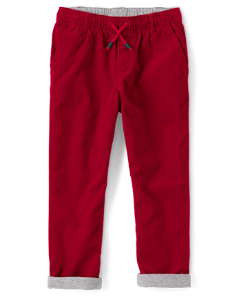 Boys Corduroy Pull On Roll Cuff Pants - All Dressed Up