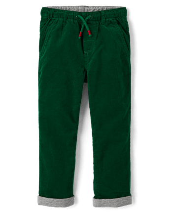 Boys Corduroy Pull On Roll Cuff Pants - All Dressed Up