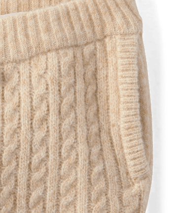 Girls Cable Knit Jogger Pants - Tiny Dancer