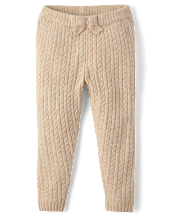 Girls Cable Knit Jogger Pants - Tiny Dancer