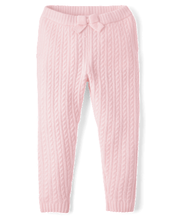 Girls Cable Knit Jogger Pants - Tiny Dancer
