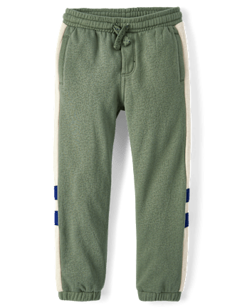 Boys Colorblock Fleece Jogger Pants - Dino Friends
