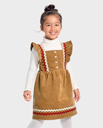Girls Gingerbread Skirtall - Holiday Express