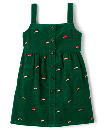Girls Schiffli Santa Hat Skirtall - Holiday Express