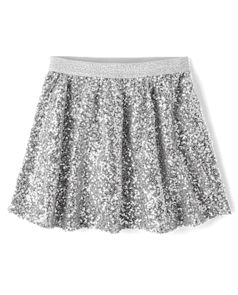 Girls Sequin Skirt - Little Snowflake