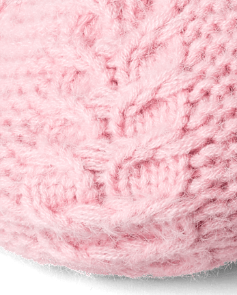 Girls Cable Knit Beret - Little Snowflake