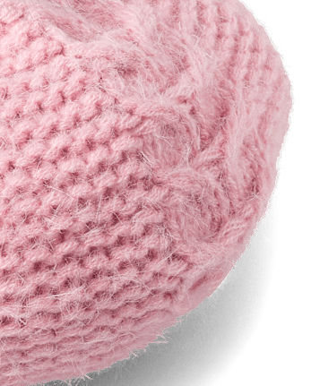 Girls Cable Knit Beret - Little Snowflake