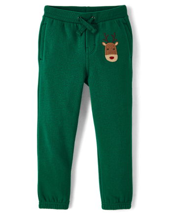 Gymboree Boys Reindeer Fleece Jogger Pants