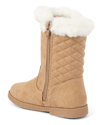 Girls Quilted Boots - Holiday Express