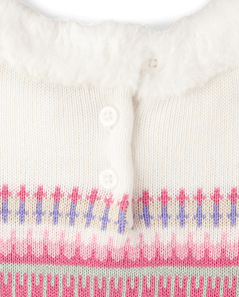 Girls Fairisle Sweater Dress - Little Snowflake