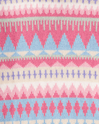 Girls Fairisle Sweater Dress - Little Snowflake