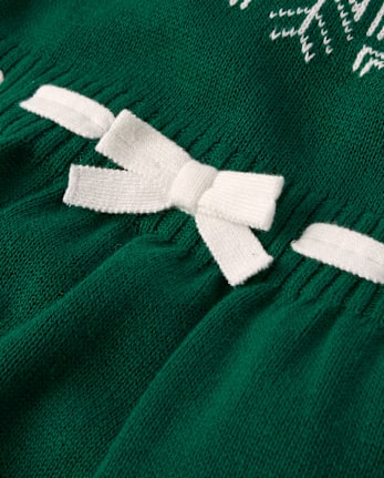 Girls Snowflake Fairisle Sweater Dress - Holiday Express