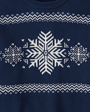 Mens Matching Family Snowflake Sweater - Holiday Express