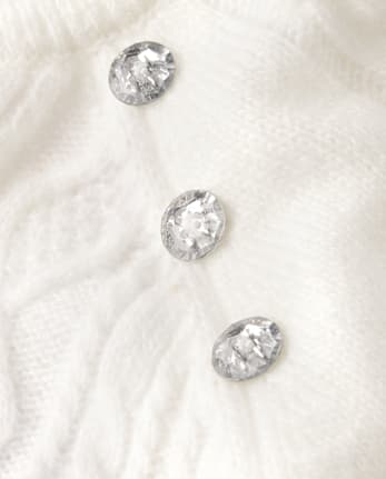 Fille tricot câblé à basque Chandails - Little Snowflake