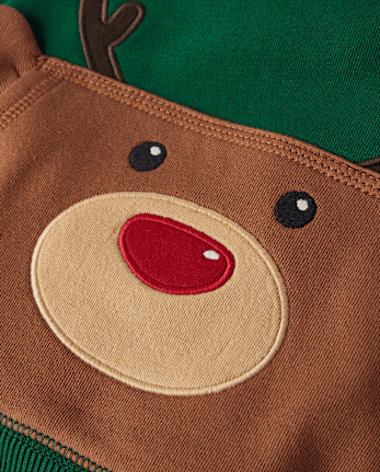 Boys Reindeer Fleece Hoodie - Holiday Express
