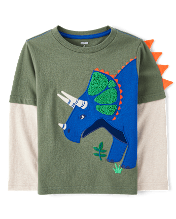 Haut superposé à motif dinosaure pour garçon - Dino Friends