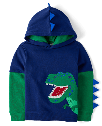 Boys Dino Fleece Hoodie - Dino Friends