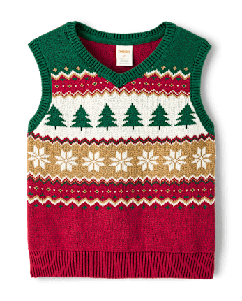 Boys Fairisle Sweater Vest - Holiday Express
