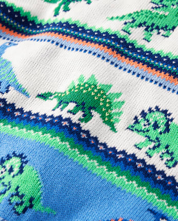 Boys Dino Fairisle Sweater - Dino Friends