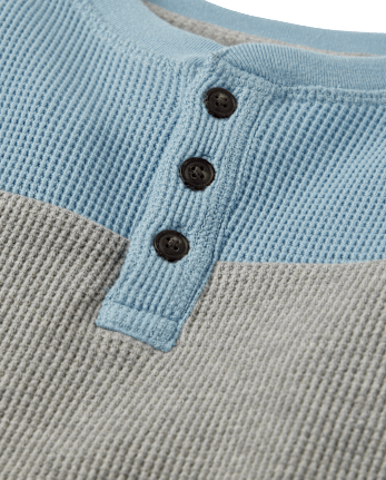 Haut Henley à contraste de couleurs pour garçon - Little Snowflake