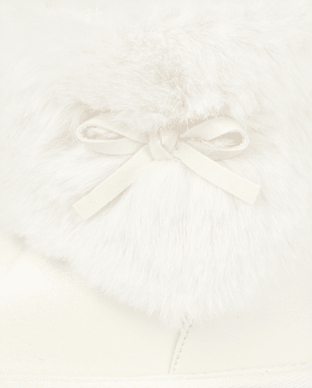 Girls Faux Fur Boots - Little Snowflake