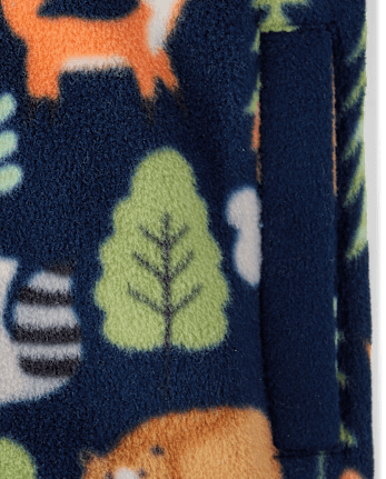 Boys Animal Microfleece Half Zip Pullover - Little Essentials