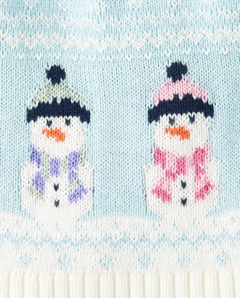 Girls Snowman Sweater Skirt - Little Snowflake
