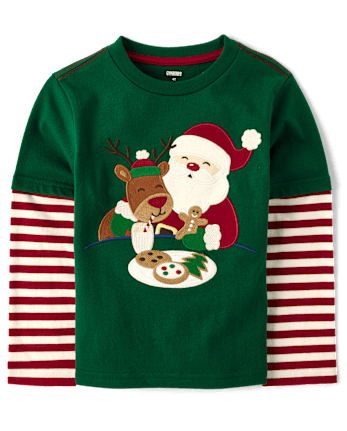 Boys Santa Layered Top - Holiday Express