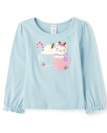 Haut chocolat chaud pour fille - Petit flocon de neige