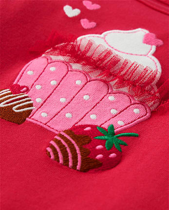 Haut à volants pour filles - Mini Valentine