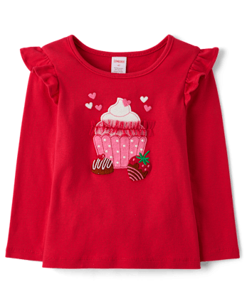 Haut à volants pour filles - Mini Valentine