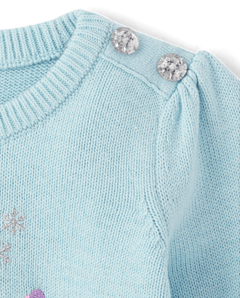 Girls Snowman Sweater - Little Snowflake