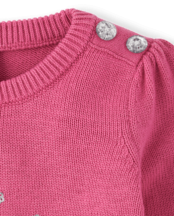 Girls Sequin Snowflake Sweater - Little Snowflake