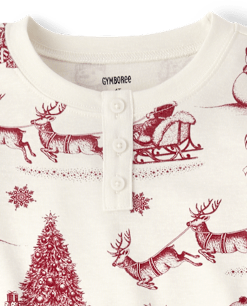 Pyjama ajusté en coton pour enfants avec motif toile de Noël - Gymmies