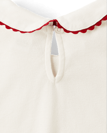Girls Peter Pan Top - Mini Valentine