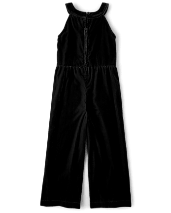 Girls Velvet Jumpsuit - Holiday Express