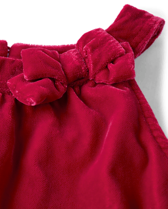 Girls Velvet Jumpsuit - Holiday Express