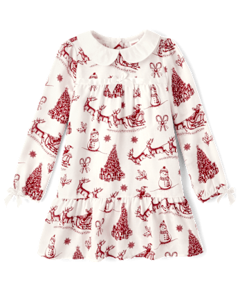 Girls Christmas Toile Nightgown - Gymmies