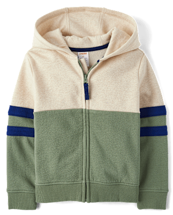 Boys Colorblock Zip Up Hoodie - Dino Friends